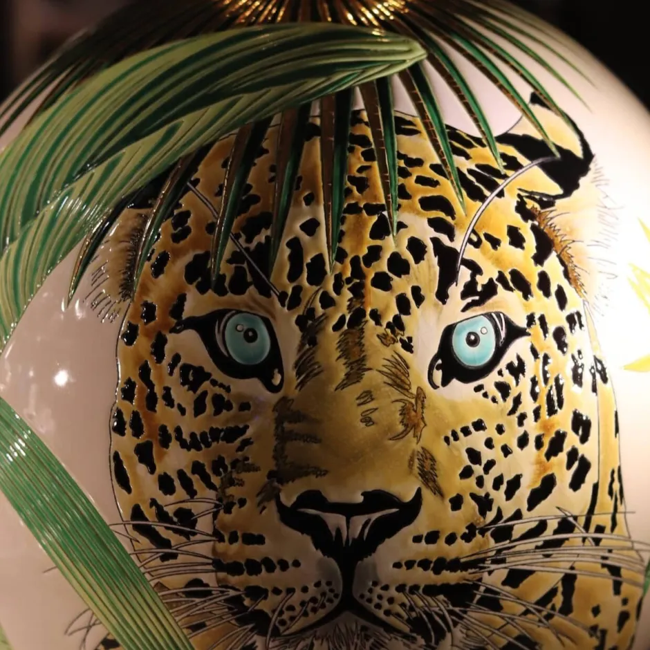 New Boule coloniale Vale Do Javari Émaux de Longwy Vase Céramique|Éditions D’Art Cristal