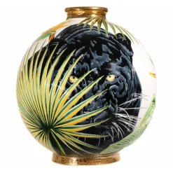 New Boule coloniale Vale Do Javari Émaux de Longwy Vase Céramique|Éditions D’Art Cristal