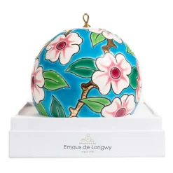 Clearance Boule de Noël Apple Blossom Émaux de Longwy Décorations De Noël