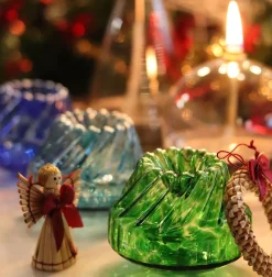 Best Boule de noël en cristal kouglof verte 2019 Décoration