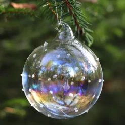 Best Boule de noël verre irisé à points n°4 Décoration|Ornements Cristal