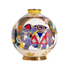 Outlet Boule midi Pendjab Émaux de Longwy Vase Céramique|Éditions D’Art Cristal