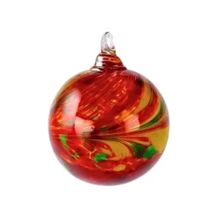 Online Boules de Noël merveille rouge & jaune Décoration|Ornements Cristal