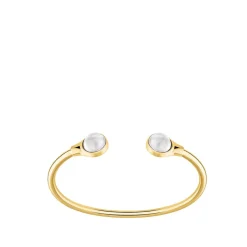 Outlet Bracelet flexible cabochon incolore plaqué or Lalique Bijoux|Bracelets Cristal