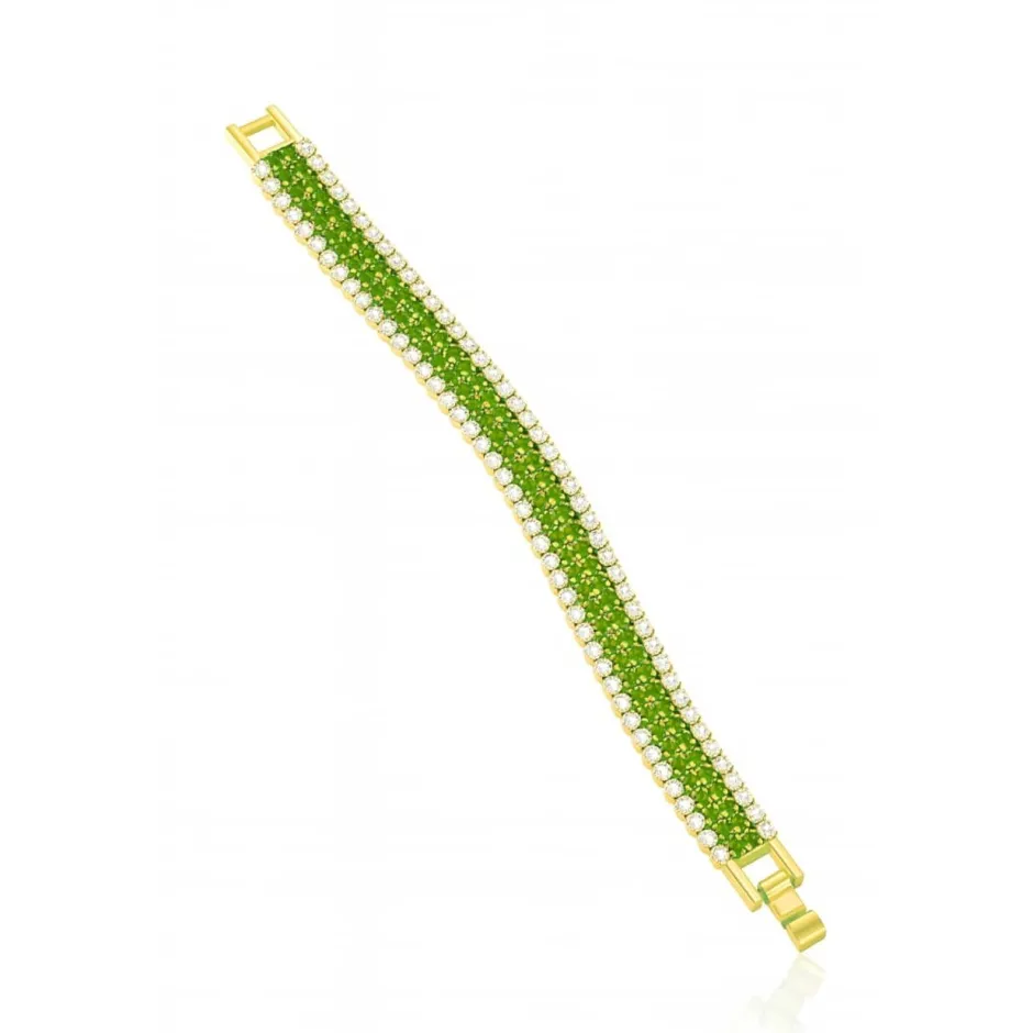 Outlet Bracelet Joséphine cristaux vert prairie Bracelets Cristal|Bracelets