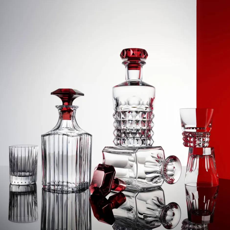 Carafe Harmonie bouchon rouge Baccarat Art De La Table|Carafes Cristal Taillé