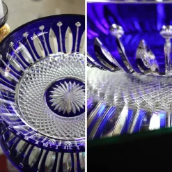 Online Centre de table bleu tommy saint-louis Coupe, Coupelles Et Photophores|Coupes Cristal