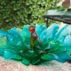 Sale Centre de table Léopard Voyage Tropical Daum Coupes Cristal