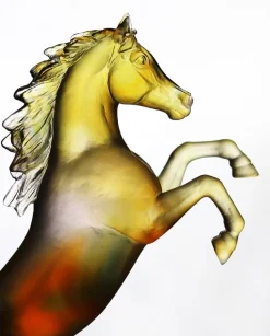 Cheval fougeux ambre gris daum Bestiaire|Editions D’Art