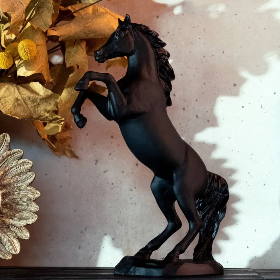 Cheval fougeux noir daum Editions D’Art|Bestiaire