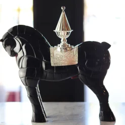 New Cheval porteur de feu noir daum Bestiaire|Animaux Cristal