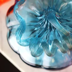 Sale Citrouille décorative cristal de Lorraine bleu Décoration|Sulfures, Presse-Papiers Cristal