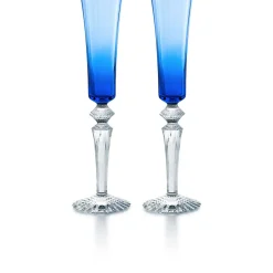 Coffret 2 flutissimo mille nuits bleu clair baccarat Art De La Table|Verre À Pied