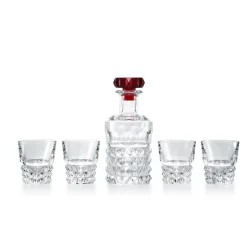 Best Coffret bar rouge Louxor Baccarat Carafes Cristal Taillé|Verre À Eau