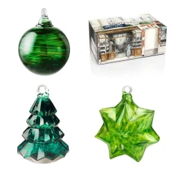 Online Coffret Boule de Noël cristal de Lorraine X3 – vert Décoration