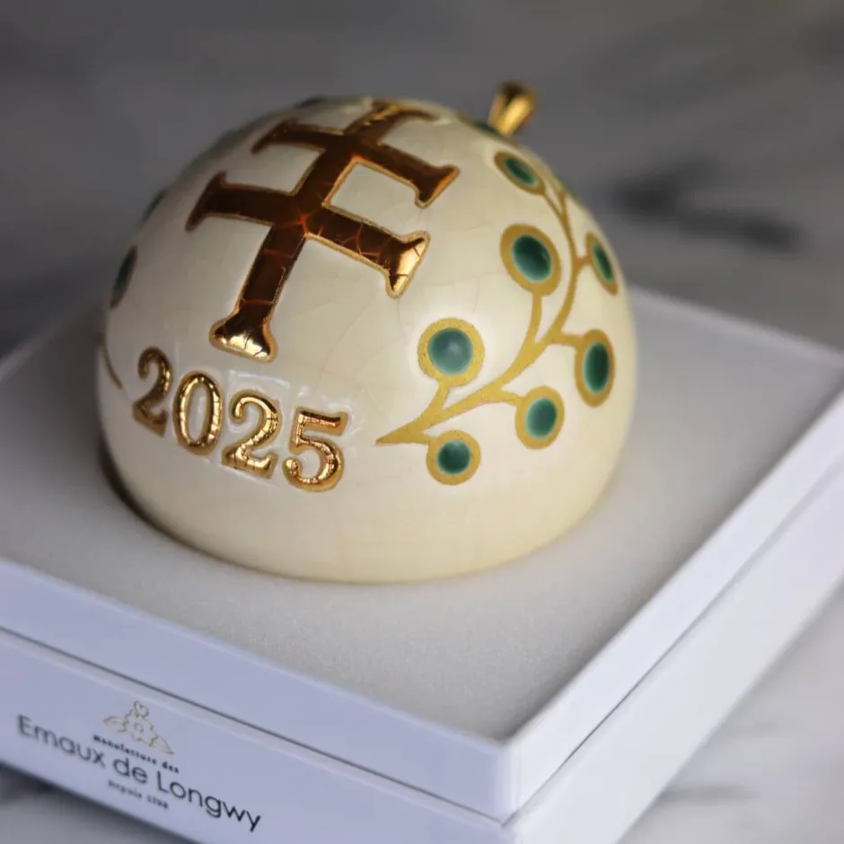 Online Coffret de 2 Boules de Noël Croix de Lorraine 2025 Vessière X Longwy Ornements Cristal|Décorations De Noël