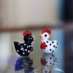 Online Coffret Poules de Pâques à poids verre à la flamme X3 Animaux Cristal|Bestiaire