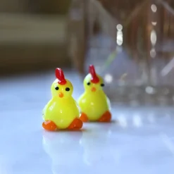 Hot Coffret Poussins de Pâques verre à la flamme X3 Animaux Cristal|Bestiaire
