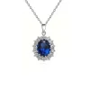 Discount Collier médaillon royal cristal bleu saphir Colliers Cristal|Colliers