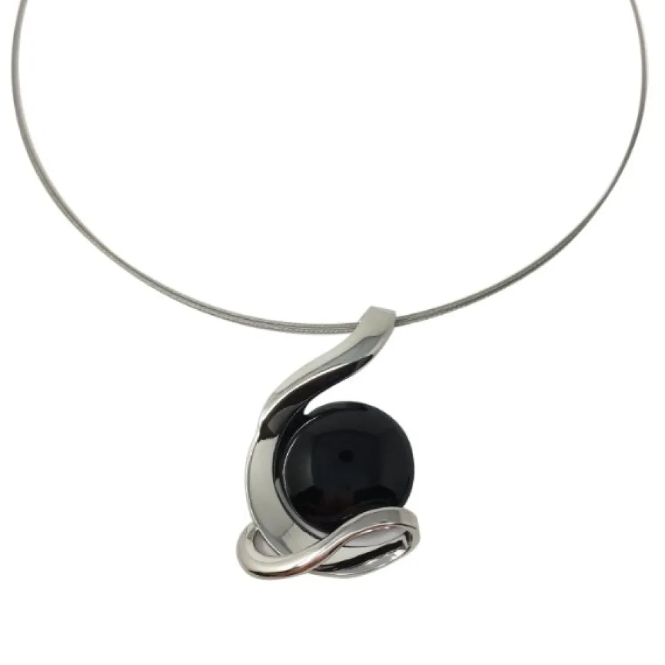 Outlet Collier noir belissima Pendentifs Cristal|Pendentifs
