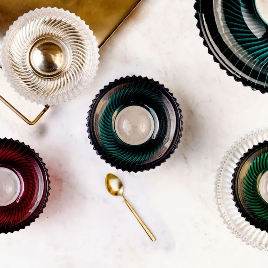 Coupe à fruit cristal Amazone vert Coupes Cristal|Coupes, Coupelles Et Photophores