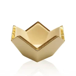 Coupelle Culbuto ivoire & or Émaux de Longwy Coupes & Photophores|Vide-Poches Cristal