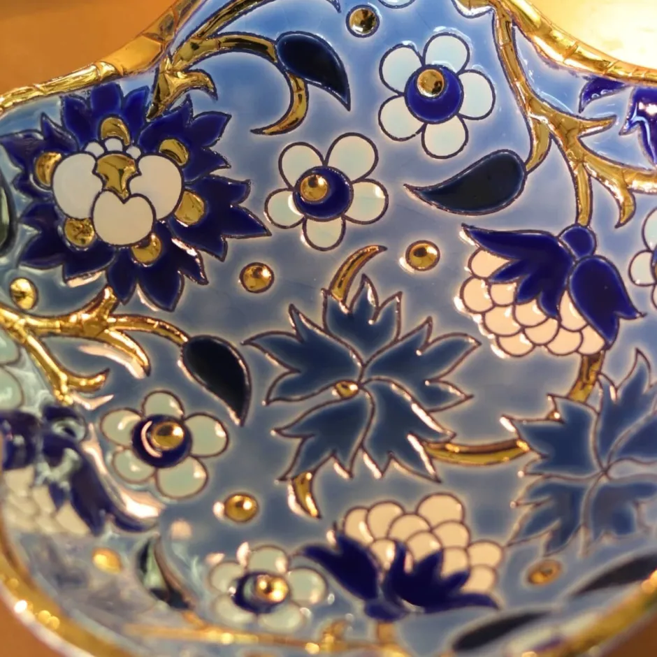 Sale Coupelle ourlée Héritage bleu Émaux de Longwy Coupes & Photophores|Vide-Poches Cristal