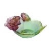 New Coupelle rose passion daum rose verte Coupelles Cristal|Vide-Poches Cristal