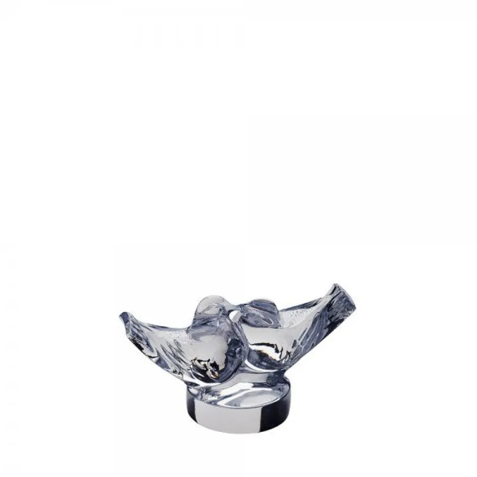 Online Duo colombes P.M lalique Animaux Cristal|Sculptures Et Figurines