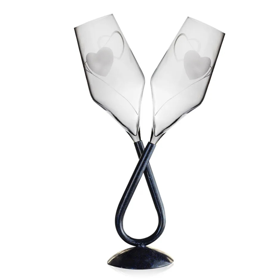 Online Duo flûte coeur mariage support Flûte Champagne|Art De La Table