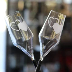 Online Duo flûte coeur mariage support Flûte Champagne|Art De La Table