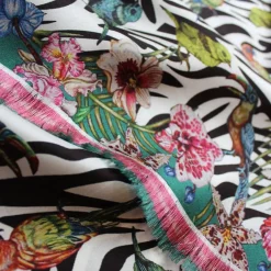 Discount Echarpe Lalique By Ginny Litscher Dessin Zebra Noir et Rose Bijoux|Foulards Lalique