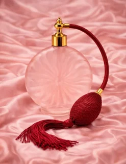 Flacon parfum rosace Rosée Impériale verre sablé Marcel Franck Flacon De Parfum