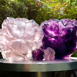 Sale Fleur décorative camelia daum Fleurs Cristal|Sulfures, Presse-Papiers Cristal