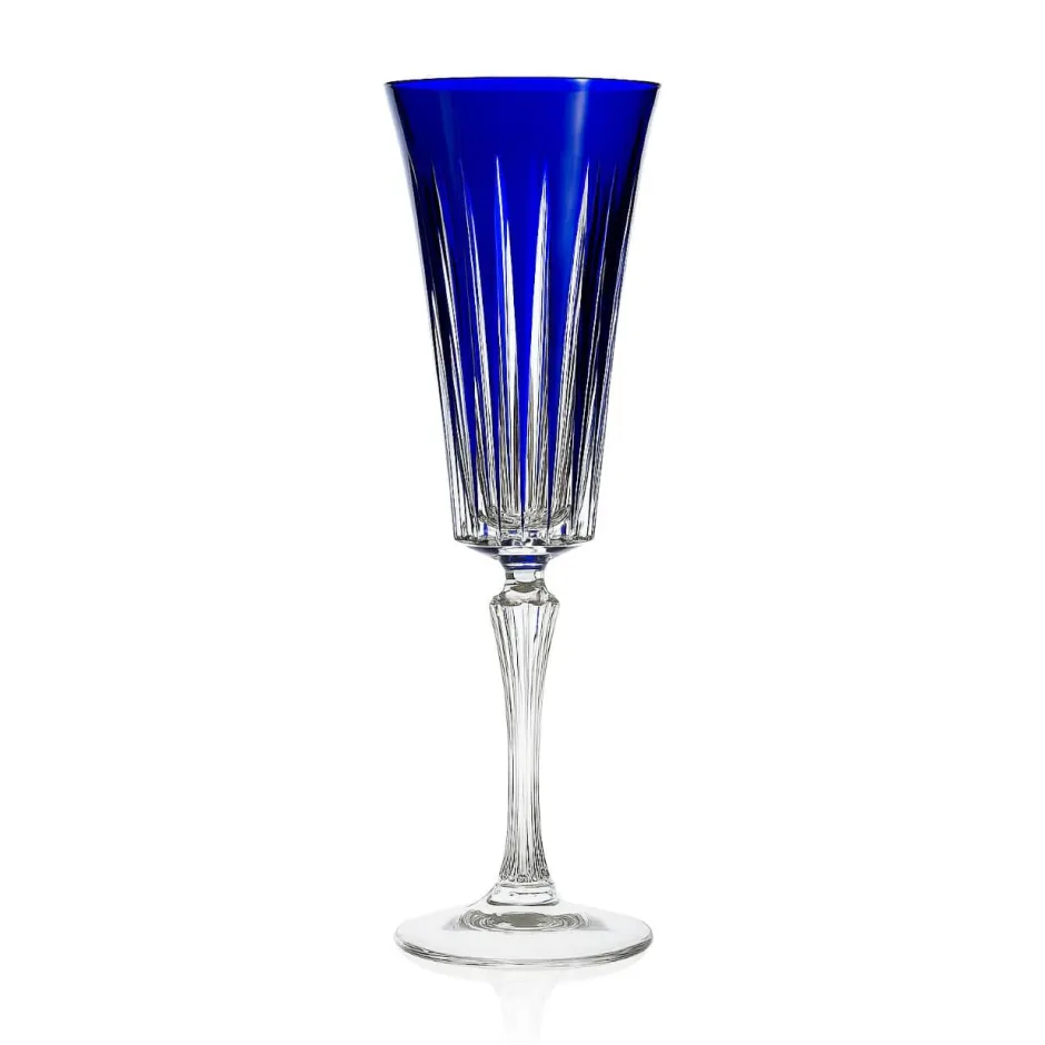 Hot Flûte cristal bleu timeless Art De La Table|Verre À Pied