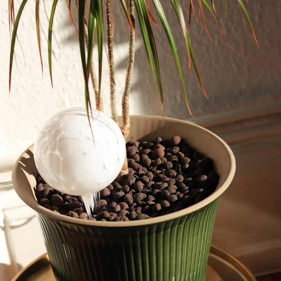 New Globe d’arrosage blanc en cristal de Lorraine Décoration|Fleurs Cristal