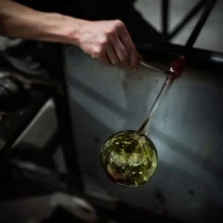 Globe d’arrosage turquoise en cristal de Lorraine Décoration|Fleurs Cristal