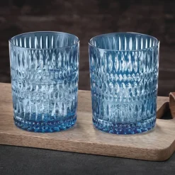Gobelet Ethno bleu Nachtmann X2 Verre À Whisky|Verre En Cristal Taillé