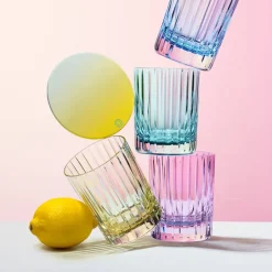 Sale Gobelet harmonie turquoise Baccarat X2 Art De La Table|Verre À Whisky