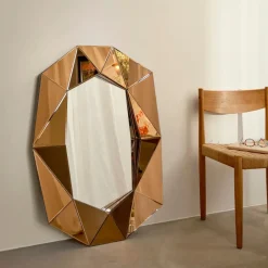 Grand Miroir cristal diamant bronze Reflections Copenhagen Miroir