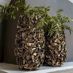 Sale Grand vase Oyster céramique bronze Vases|Vase Céramique