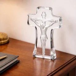 Online Grande Sculpture christ Jésus cristal Symboles Religieux Cristal|Sculptures Cristal