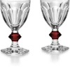 Harcourt bouton rouge verre baccarat x2 Art De La Table|Verre À Eau