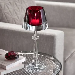 Harcourt my fire bougeoir rouge baccarat Coupes, Coupelles Et Photophores|Photophores, Bougeoirs Cristal