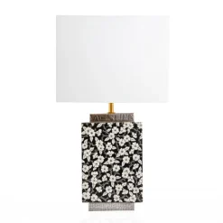 Outlet Lampe carré Graphit Flowers Émaux de Longwy Lampes|Lampes Cristal