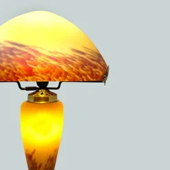 Clearance Lampe champignon pâte de verre ivoire Luminaires|Lampes Pâte De Verre