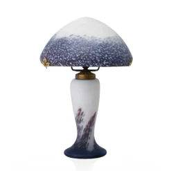 Lampe champignon pâte de verre violet Luminaires|Lampes Pâte De Verre