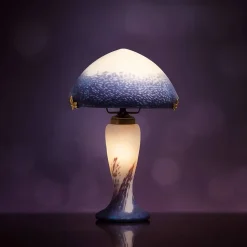 Lampe champignon pâte de verre violet Luminaires|Lampes Pâte De Verre