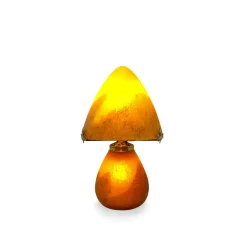 Lampe champignon pâte de verre orange 019 Luminaires|Lampes Pâte De Verre