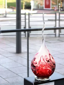 Hot Lampe flamme cristal Framboise et noir Cristal de Lorraine Luminaires|Lampes Cristal